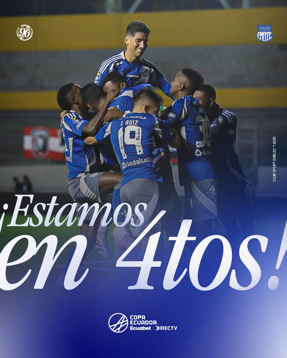 CSEmelec's tweet image. ¡Firmes hacia la victoria! 💪🏽💙
Obtuvimos un valioso triunfo en la Copa Ecuador.
Escribimos la historia paso a paso, y El Bombillo ilumina el camino con pasión y compromiso.
Jugamos por nuestra gente, por nuestra camiseta y por el legado que nos une.
#VamosEmelec…