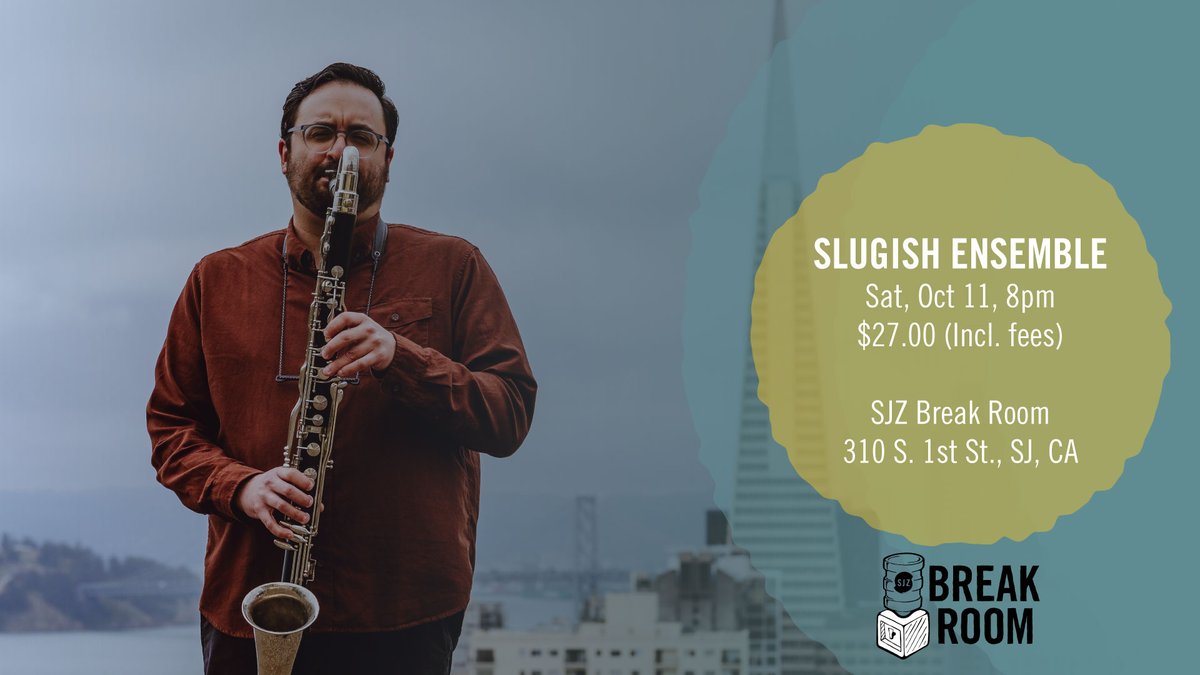 Urban Crawl, Steven Lugerner's third and latest studio album with SLUGish Ensemble, finds Lugerner in a meditative space, looking out at the world with wonder and gratitude, reveling in San Francisco’s legendary beauty.
#sjz #sjzbreakroom #fallseries
sanjosejazz.org/tickets
