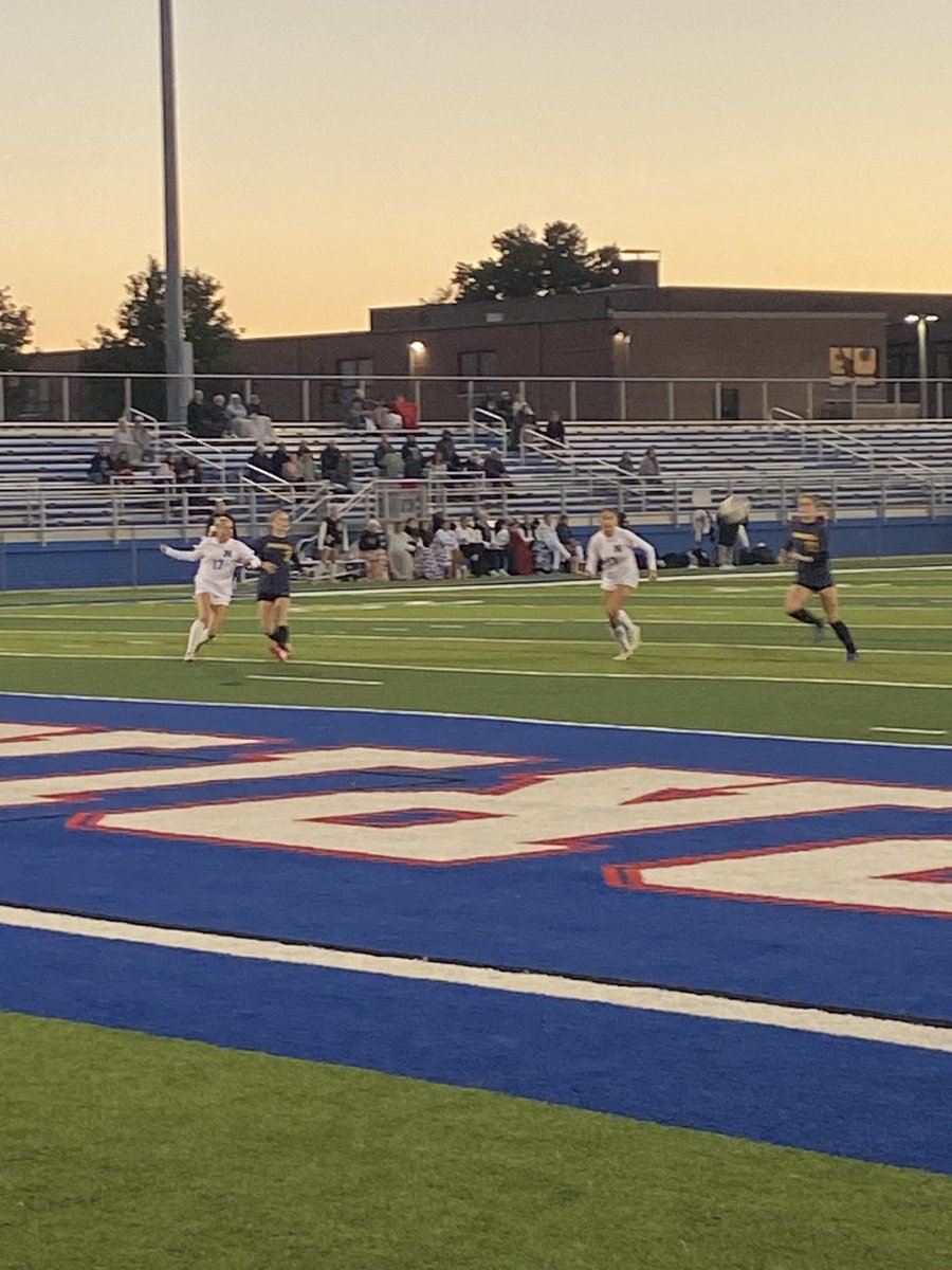 Blue Devils Girls Soccer up 4-0 at the half vs. Napoleon Wildcats. Macy DeRaedt with the hat trick. Margo Sheppard also with a goal.