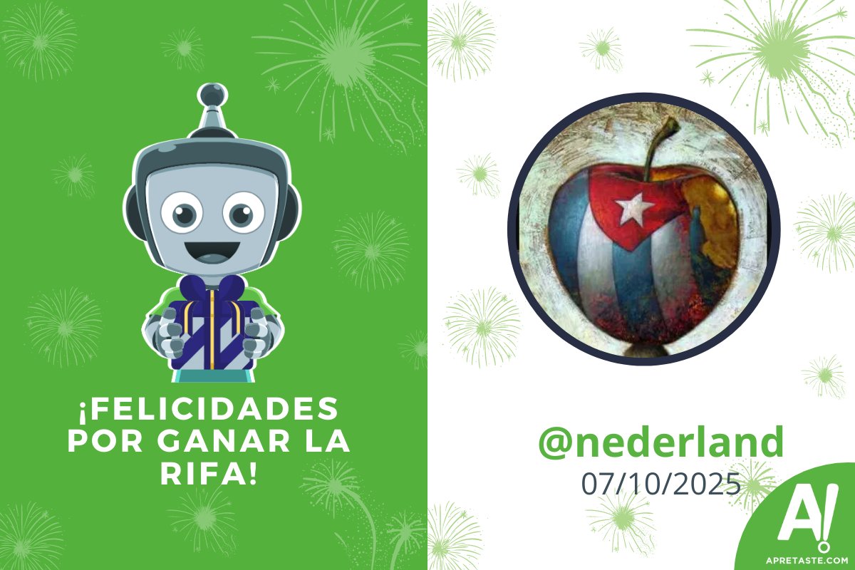 Muchas felicidades a <a href="/nederland/">Nederland</a> por ganar la rifa de #Apretaste del 07 de octubre. Revisa los demás ganadores. bit.ly/46QMlC9