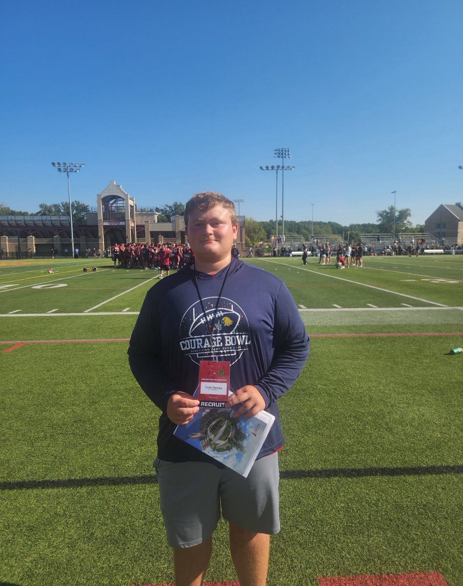 Thank you so much to <a href="/coach_foley1/">Nolan Foley</a> and <a href="/Coach_Segala/">Brees Segala</a> for inviting me down to campus for a GameDay visit this past weekend! I had a great time exploring campus and watching the Cardinals win the Courage Bowl.