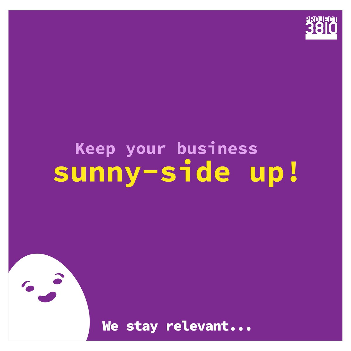 Project3810's tweet photo. 🥚Eggisms:  Keep your business sunny-side up! Stay relevant.

#Project3810 #officespace #incubator #startups #route66 
#eggism #businesstip #EntrepreneurLife #motivation #inspiration https://t.co/AuuaqzJOfQ
