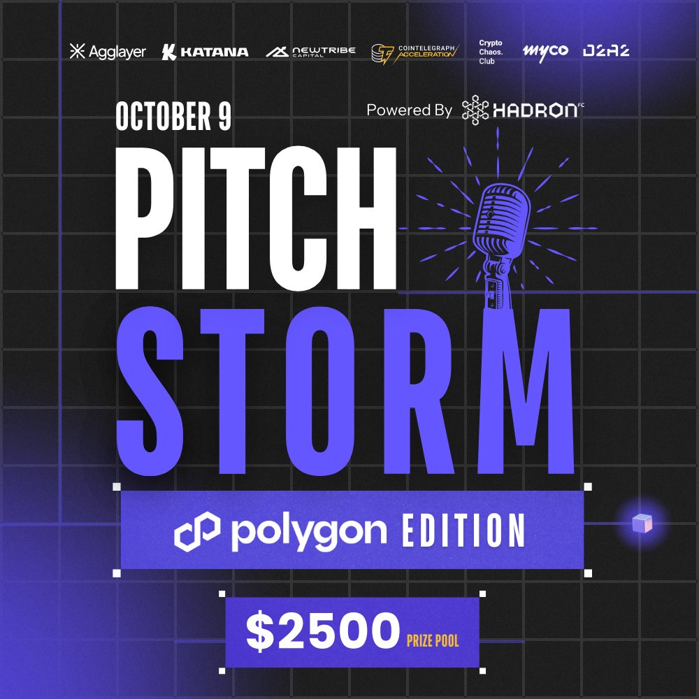 No slides. No fluff. Just you, your 3-min pitch, and raw feedback from Web3  leaders, angels & VCs. Get real insights and a shot at acceleration or  investment. This is Pitch Storm, @