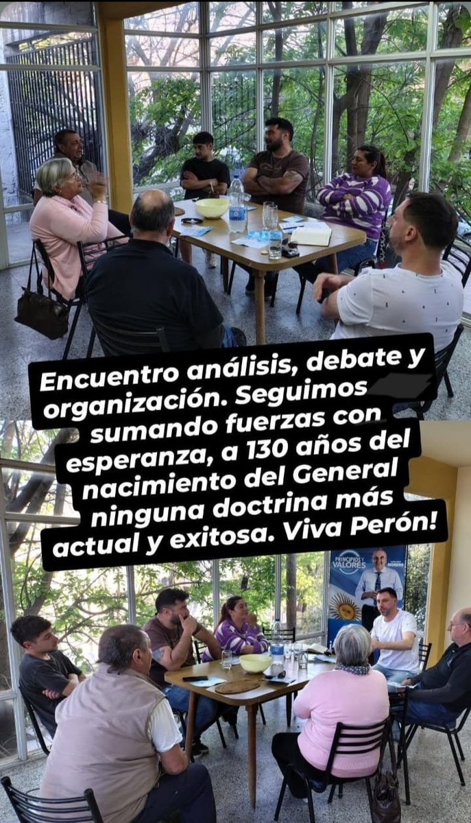 Siempre es lindo juntarse con los compañeros a charlar un poco de política, y más en un día tan especial para el peronismo.

130 años después, Perón está más vivo que nunca.