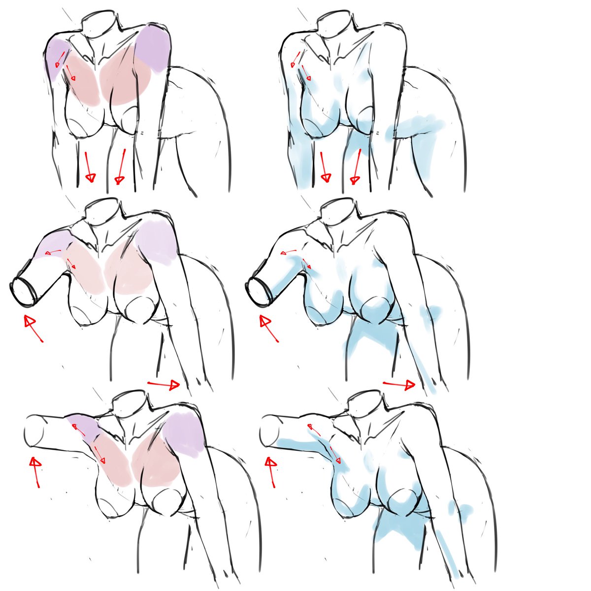 like, i meant, how ‘noticeable’ the muscle is when moving— (armpit guide, preview 2)
