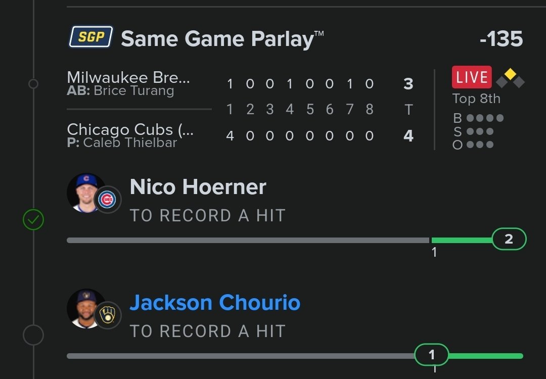 Evil_Cloudz's tweet image. Milwaukee Brewers / Cubs - Hit 🎯