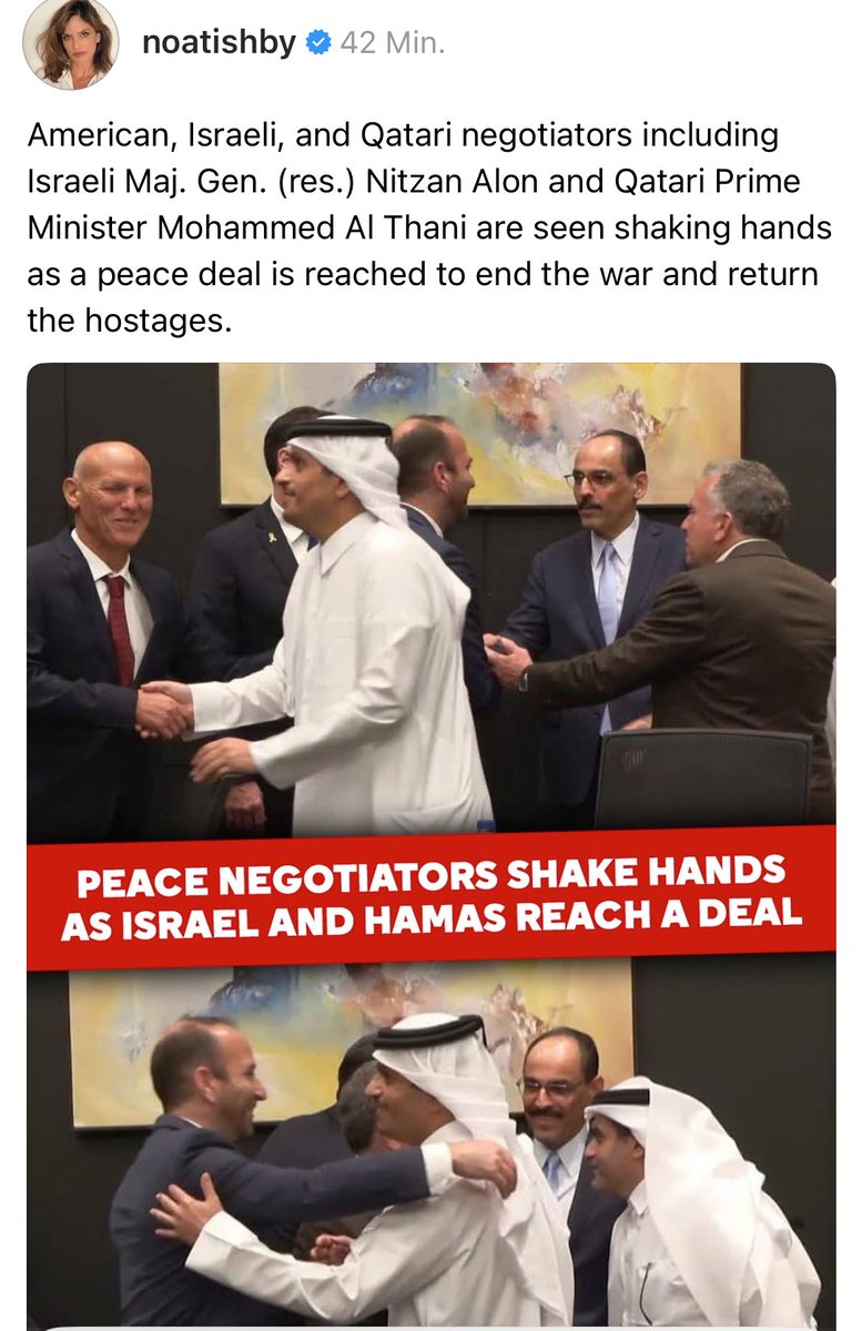 Die „Ceasefire Now“ Fraktion war noch nie so still wie jetzt. 

Fast so, als wäre es ihnen nie wirklich um den Frieden gegangen.

Der Krieg in Gaza ist vorbei und die israelischen Geiseln kommen am Sonntag nachhause! 🎗️

#Israel #Hamas #Gaza