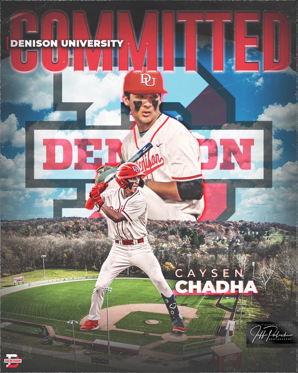 cchadha11's tweet image. Excited to announce my commitment to Denison University! I would like to thank all of my teammates, coaches, and especially my family for supporting me through my journey. Lastly, thank you to Coach Gregory,  R&amp;amp;D baseball, and the Centerville coaching staff.
