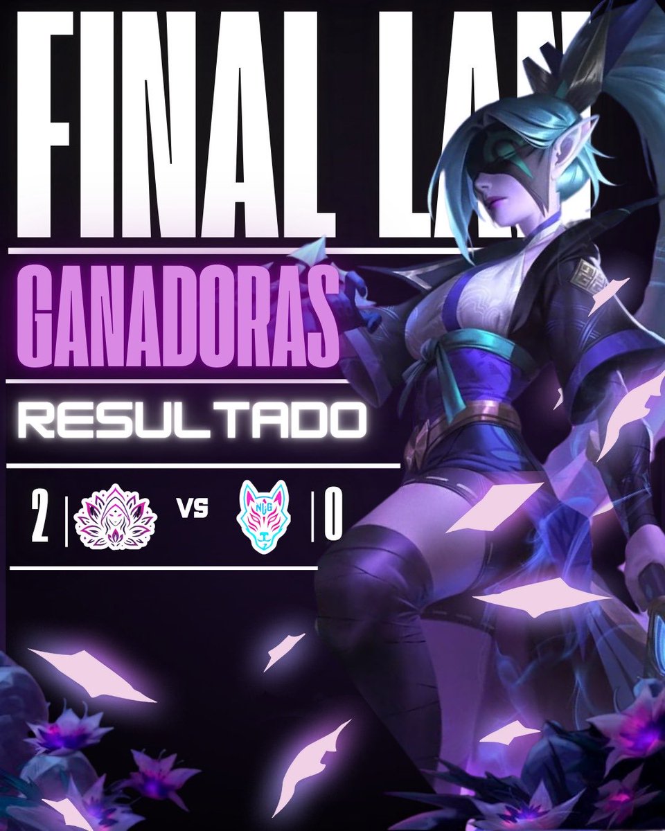 🌸 ¡Victoria 2-0 en la Final LAN de la <a href="/LigaValkyria/">VISA Valkyria | #VVK💜</a> vrs <a href="/_NCGEsports/">NCG Esports</a> !
Con este resultado aseguramos nuestro lugar en la Final del Choque de Regiones.

⚔️ Este domingo nos medimos contra Witch en Buenos Aires.
¡Todo se define ahí, vengan a apoyarnos! 💜✨

#GOSDB