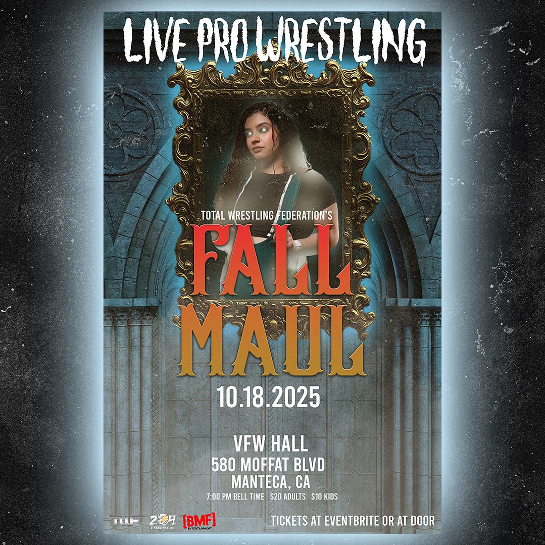 Who is most evil?

Tix: link/door eventbrite.com/e/twf-fall-mau…

TWF Fall Maul
Live Pro Wrestling 
Sat Oct 18
VFW Hall
580 Moffat Blvd
Manteca, CA
7pm
All ages

<a href="/mikoxalana/">Miko Alana</a> <a href="/D_Torch/">Daniel Torch</a> <a href="/BrittanyWonder/">Brittany Wonder</a> <a href="/snoringelbow/">Vinnie Massaro</a> <a href="/brycekouzapw/">"THE REALITY" Bryce Kouza</a> <a href="/MichaelHayashi/">Michael Hayashi</a> <a href="/JakeSchuermanTV/">Jake Carlos Schuerman</a> <a href="/luchalibremafia/">El Flaco Loco</a>