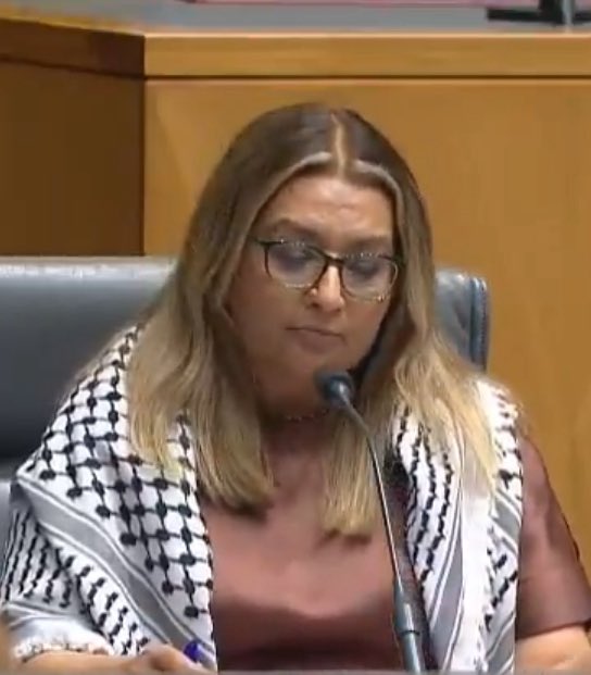 Lisa9Sophia's tweet image. The Australian Senate: Patriotic women on the left are ordered not to wear the Australian flag 

Yet the woman on the right,  who hates Australia, can wear the uniform of murderous terrorists in Gaza

One incites love for our country, the other incites hatred towards Jews, but in…