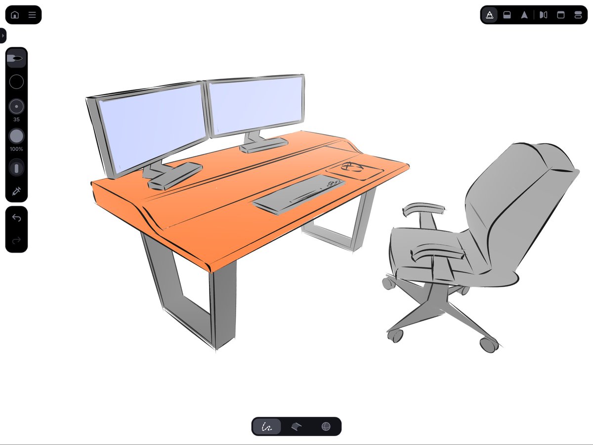 Office desk using <a href="/feather_3d/">Feather 3D</a>