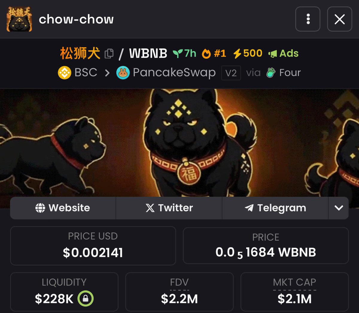 chowchowfan's tweet image. Submit Your $BNB Wallet Address 👇

Only First 1K 🪂 #Airdrop

Early $4 &amp;amp;  $币安人生 buyers made MILLIONS

Early $松狮犬 | #CHOWCHOW buyers will make MILLIONS

Being early = Printing money.

Miss this, and u’ll regret it forever

CA:
0x55F75fE8345dB62fd30D57E0c60903a758484444