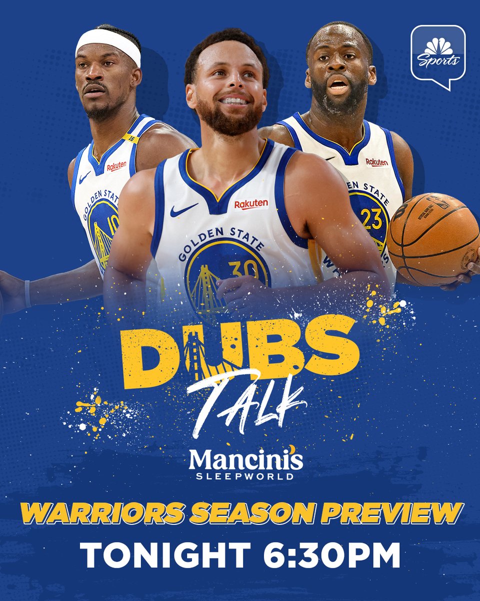 NBCSWarriors's tweet image. Tune in to NBC Sports Bay Area at 6:30 p.m. before tonight's Warriors-Blazers game for a special edition of Dubs Talk featuring @BontaHill, @MontePooleNBCS and @DaltonJ_Johnson
