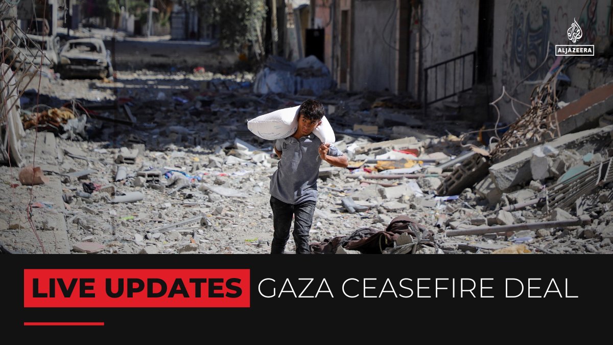 Palestinians in Gaza take "a collective sigh of relief," says Al Jazeera's Hani Mahmoud, as US President Trump announces the first phase of the ceasefire agreement has been reached between Israel and Hamas.

🔴 Follow our LIVE coverage: aje.io/xqppys