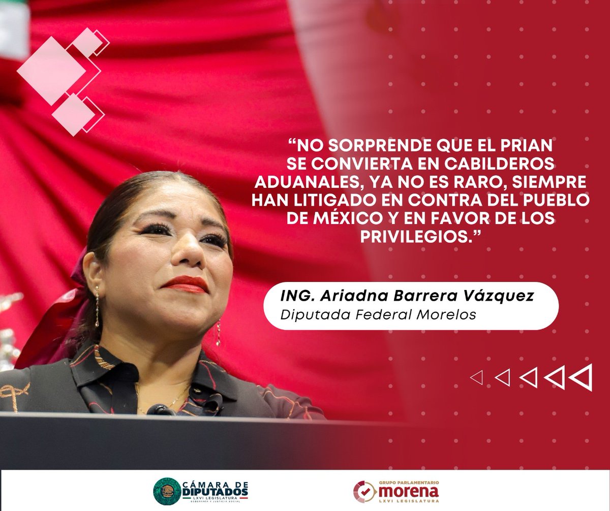 Al PRIAN le molesta que se hable del pasado, cuando lo que imperaba eran los intereses privados y los fraudes descarados, pero en la #CuartaTransformacion tenemos memoria y defendemos a la patria, porque nuestro compromiso es con el pueblo. 🫱🏻‍🫲🏽

#AriadnaBarrera
#DiputadaFederal