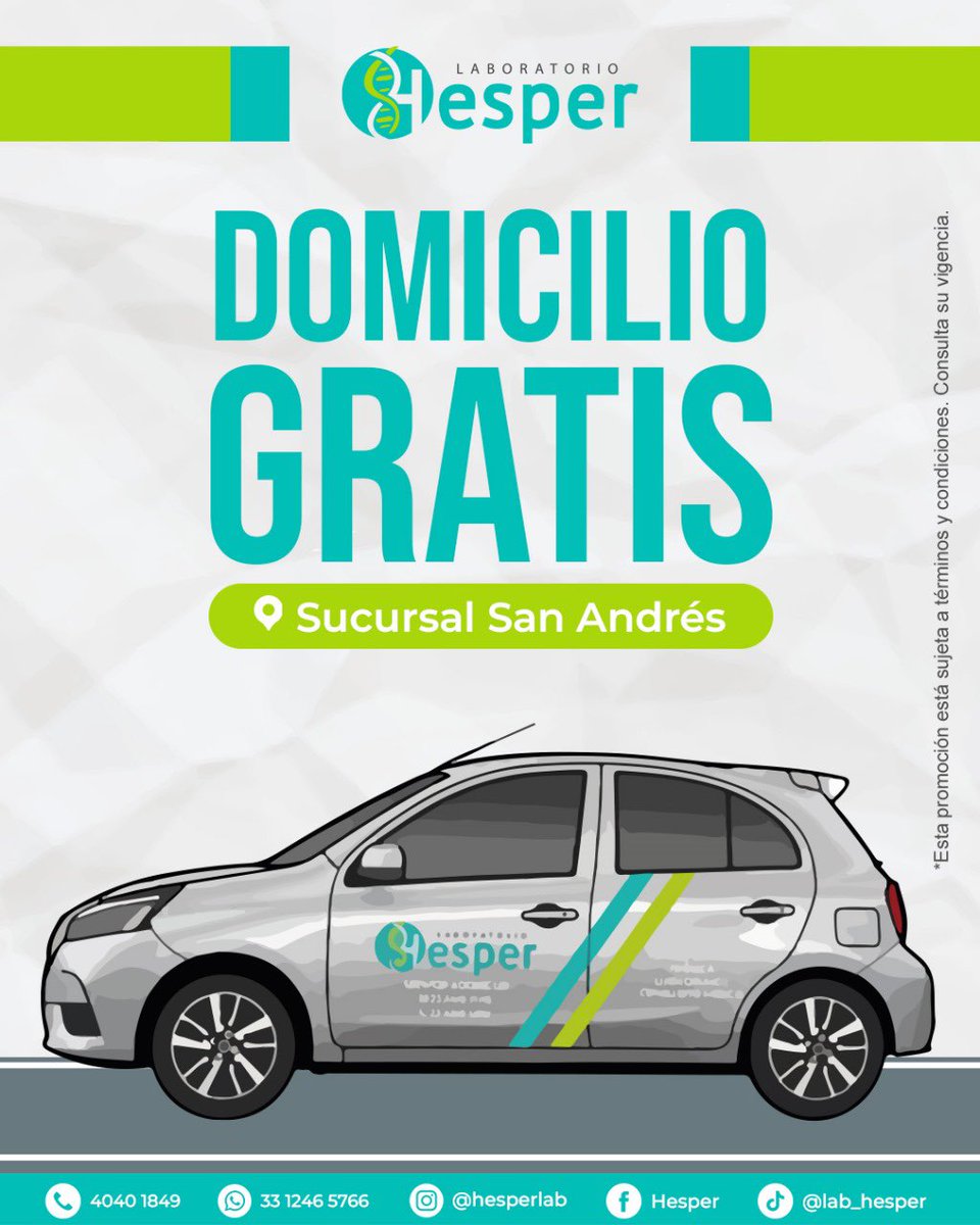 Hesperlab's tweet image. 🧪✨ ¡𝗕𝘂𝗲𝗻𝗮𝘀 𝗻𝗼𝘁𝗶𝗰𝗶𝗮𝘀, 𝗦𝗮𝗻 𝗔𝗻𝗱𝗿𝗲́𝘀! 
Laboratorio Hesper abre sus puertas en tu comunidad y lo celebramos contigo. Por apertura, te ofrecemos muestra a domicilio sin costo dentro de la zona 🏡💉

Tu bienestar es nuestra prioridad 💙
📞 4040 1849