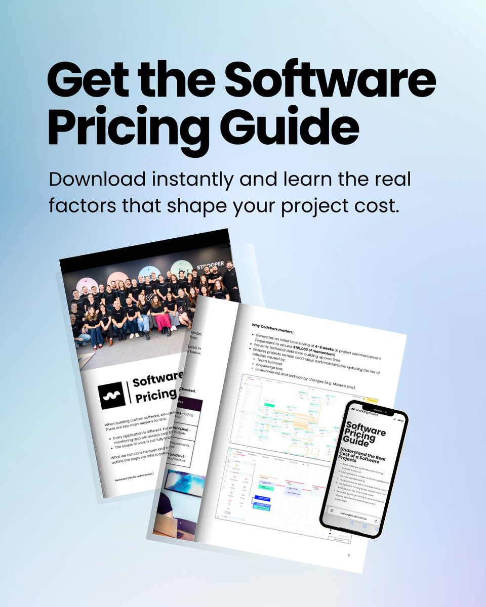 WorkingMouse_'s tweet image. Ever asked for a software quote and thought… why does it cost that much? We’ve made a free guide to help you understand what actually goes into software pricing.
Grab your copy here: workingmouse.com.au/software-prici…
#SoftwarePricing #CustomSoftware #TechProjects #DigitalTransformation