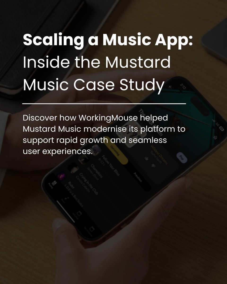 WorkingMouse_'s tweet image. When Mustard Music outgrew its old system, we helped them rebuild for scalability, speed, and growth.

👉 Read the full story: workingmouse.com.au/case-studies/e…

#AppDevelopment #SoftwareModernisation #TechInnovation #DigitalTransformation