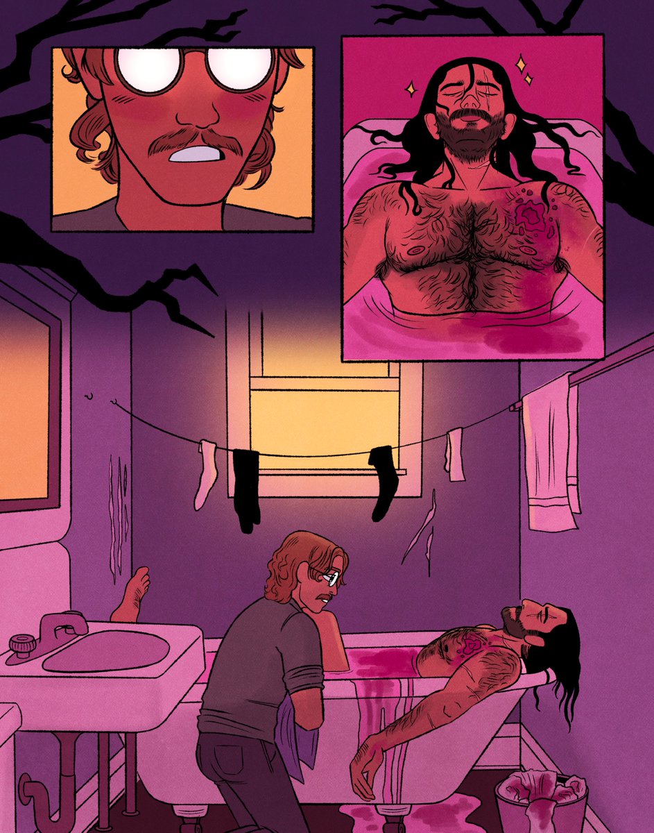 maplevoid's tweet image. omg wait i never posted this here. heres a comic page for my werewolf story i also did for class