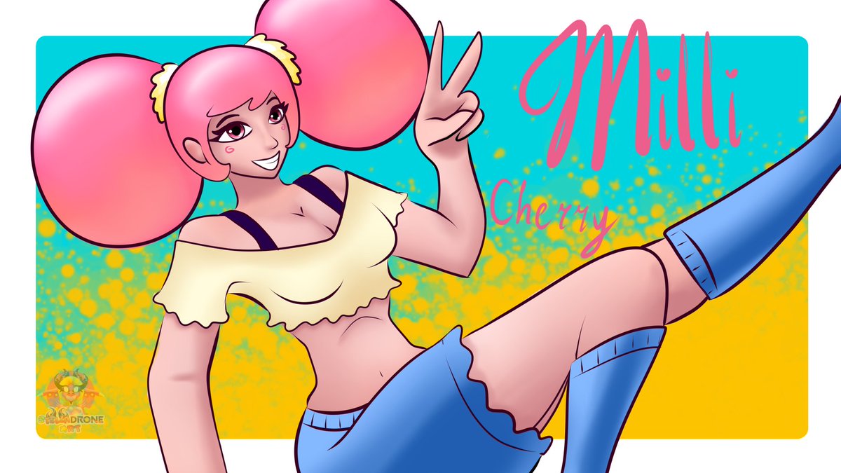 #Arttrade for <a href="/dhalalu_/">Dhälalu</a> <a href="/dhalalu2/">Dhälalu</a>  
Here comes Milli/Cherry~
#art #artmoots #oc #ocart