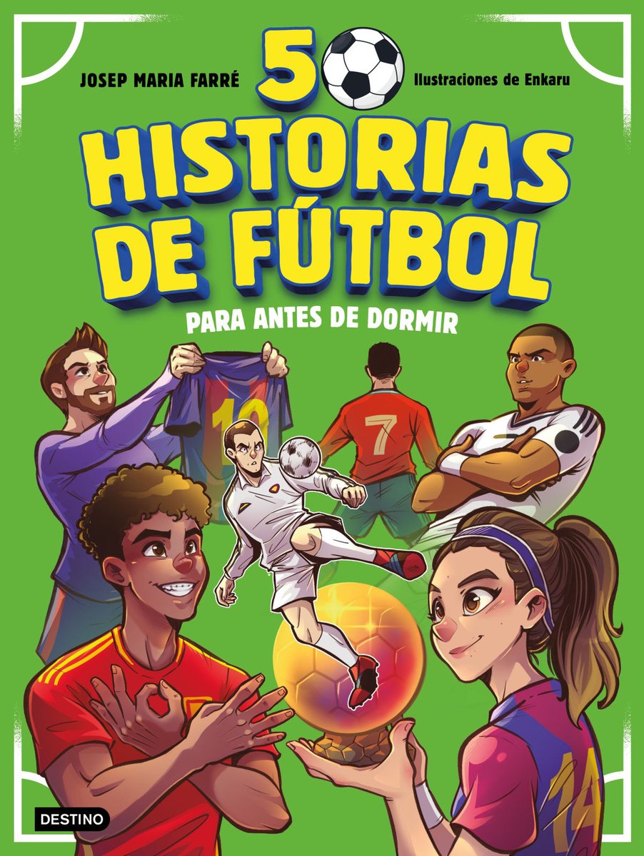 Portada de mi trabajo más reciente para <a href="/EdDestino/">Ediciones Destino</a> del Grupo Planeta. Un libro escrito por Josep Mª Farré que cuenta 50 anécdotas super interesantes del fútbol acompañadas cada una de ellas por mis ilustraciones. Disponible para reservar en todas las librerías. #futbol