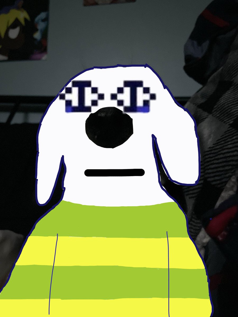 I turned my dog into Togore from undertale good night