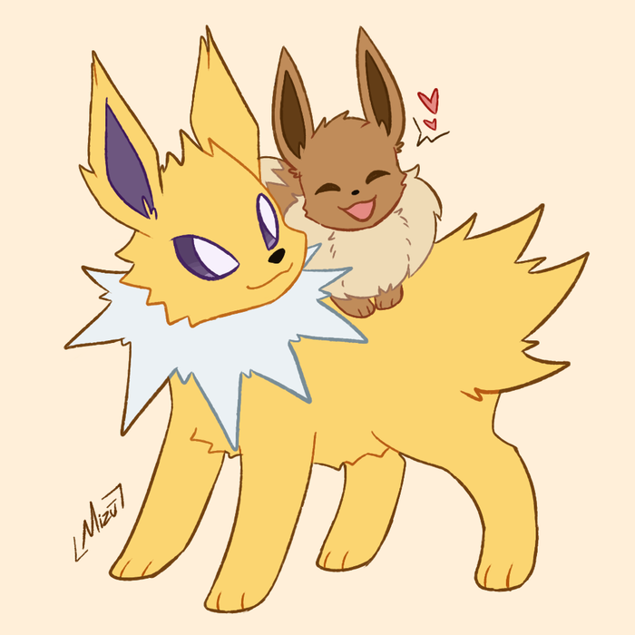 #Joltober        
N° 8
Lil brother 

#Joltober_Mizu #Jolteon #Pokemon #Pokemonfanart