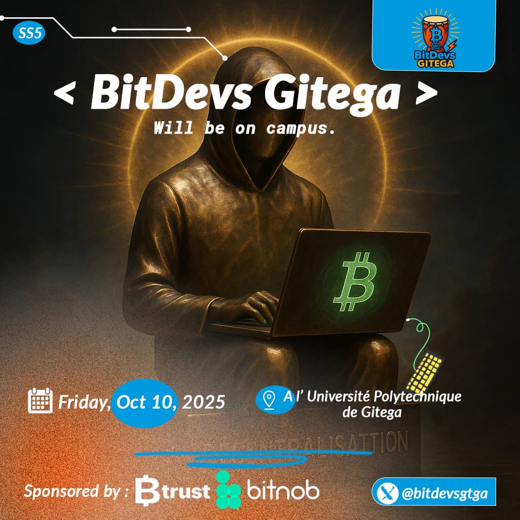 bitdevsgtga's tweet image. This week, @bitdevsgtga moves to campus to meet students, showcase our work, and discover new talents to join our growing #FOSS developer community.
The open-source movement is growing in Burundi! 🇧🇮⚡ @btrust_builders #Bitcoin