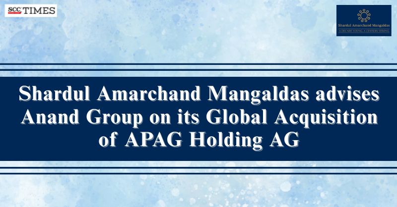 scconline_'s tweet photo. Shardul Amarchand Mangaldas advises Anand Group on its Global Acquisition of APAG Holding AG

[@AMS_Shardul]

#ShardulAmarchandMangaldas #AnandGroup #APAGHoldingAG #CorporateLaw #crossborderMandA #globalacquisition #Internationaltransaction #Switzerlanddeal #scconline #scctimes