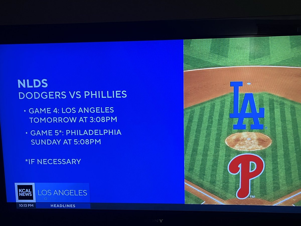 NeedaCopyEditor's tweet photo. Hey @kcalnews, check your fullscreen. Game 5 is Saturday, if necessary. https://t.co/5wcM5svvKJ
