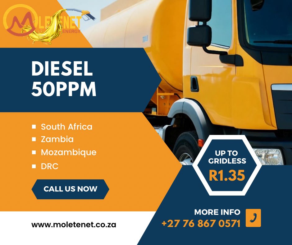 MoleteNET's tweet image. 🌟 Fuel your success with MoleteNET! Premium diesel for mining, logistics, farming &amp;amp; beyond. Keep your operations running smoothly! 🚜⚙️ 

#MoleteNET #QualityDiesel #IndustryDriven