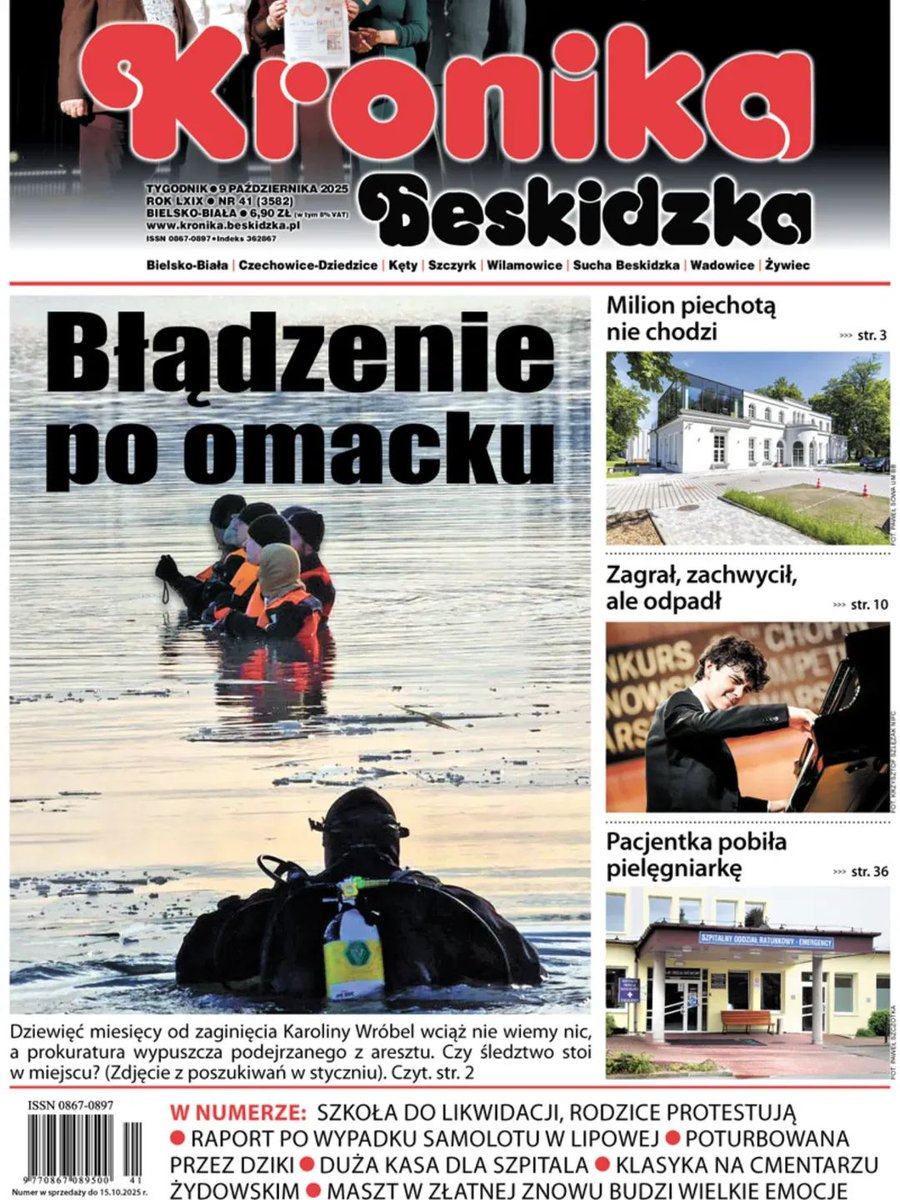 Dziewięć miesięcy poszukiwań i ciągle nie wiemy, co się stało z zaginioną Karoliną Wróbel. O tym między innymi w nowej KRONICE. E-wydanie na prasabeskidzka.pl