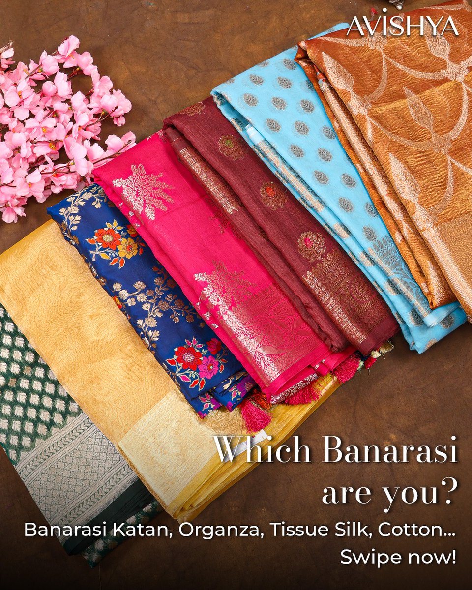 avishyastyle's tweet image. Celebrate the season in the timeless luxury of Avishya&apos;s Pure Silk Banarasi Saree Collection.

Woven from the finest pure silk in Varanasi (Banaras), these sarees are the epitome of artistry and heritage.

#Avishya #BanarasiSilk #PureSilk #HandloomSarees #WeddingSarees