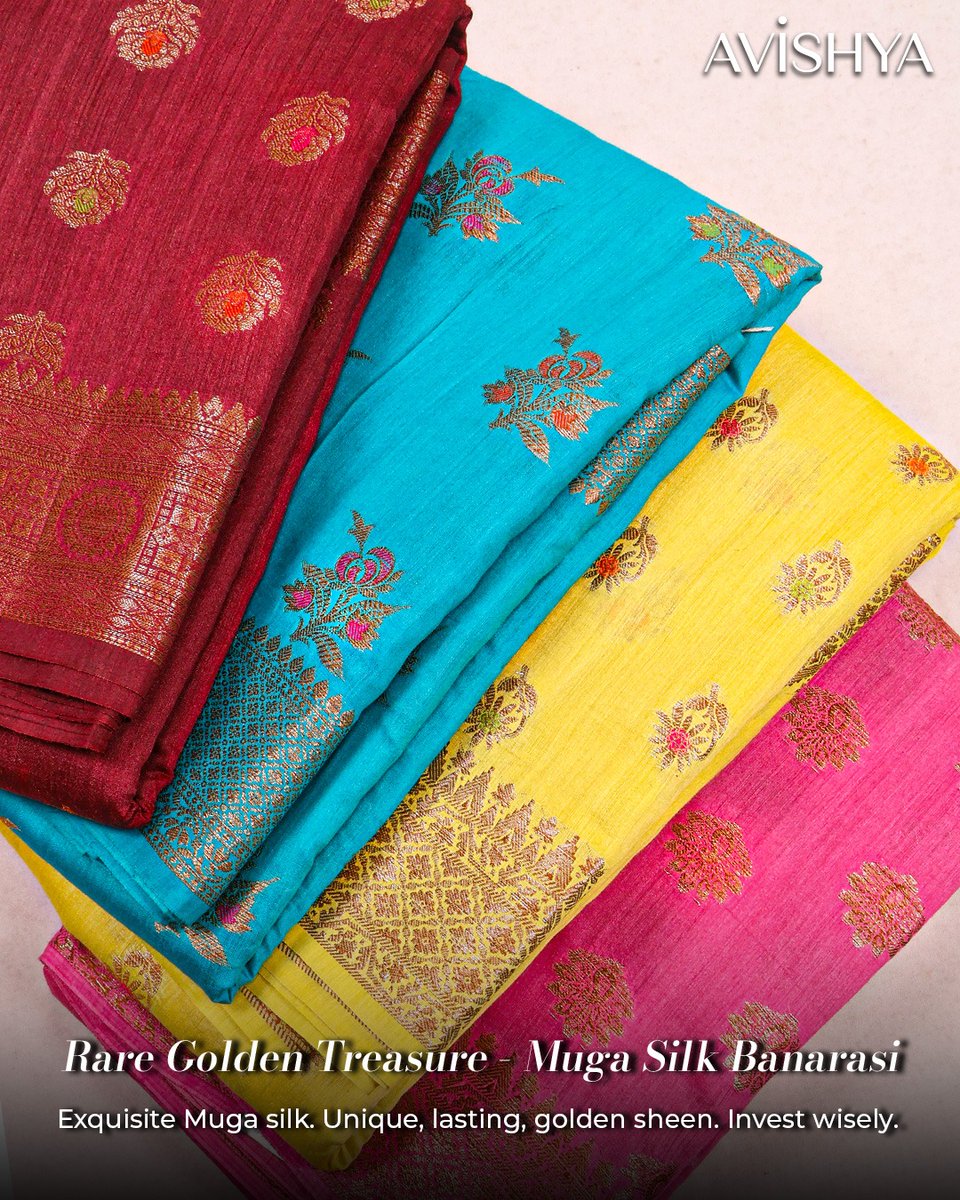 avishyastyle's tweet image. Celebrate the season in the timeless luxury of Avishya&apos;s Pure Silk Banarasi Saree Collection.

Woven from the finest pure silk in Varanasi (Banaras), these sarees are the epitome of artistry and heritage.

#Avishya #BanarasiSilk #PureSilk #HandloomSarees #WeddingSarees