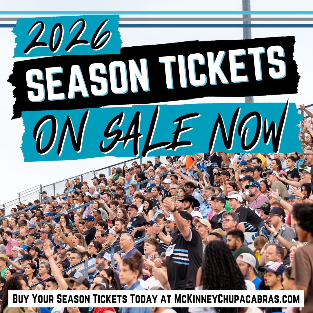 McKChupacabras's tweet image. You aren&apos;t going to want to miss 2026... Visit our website to get your Season Tickets NOW! 🙌