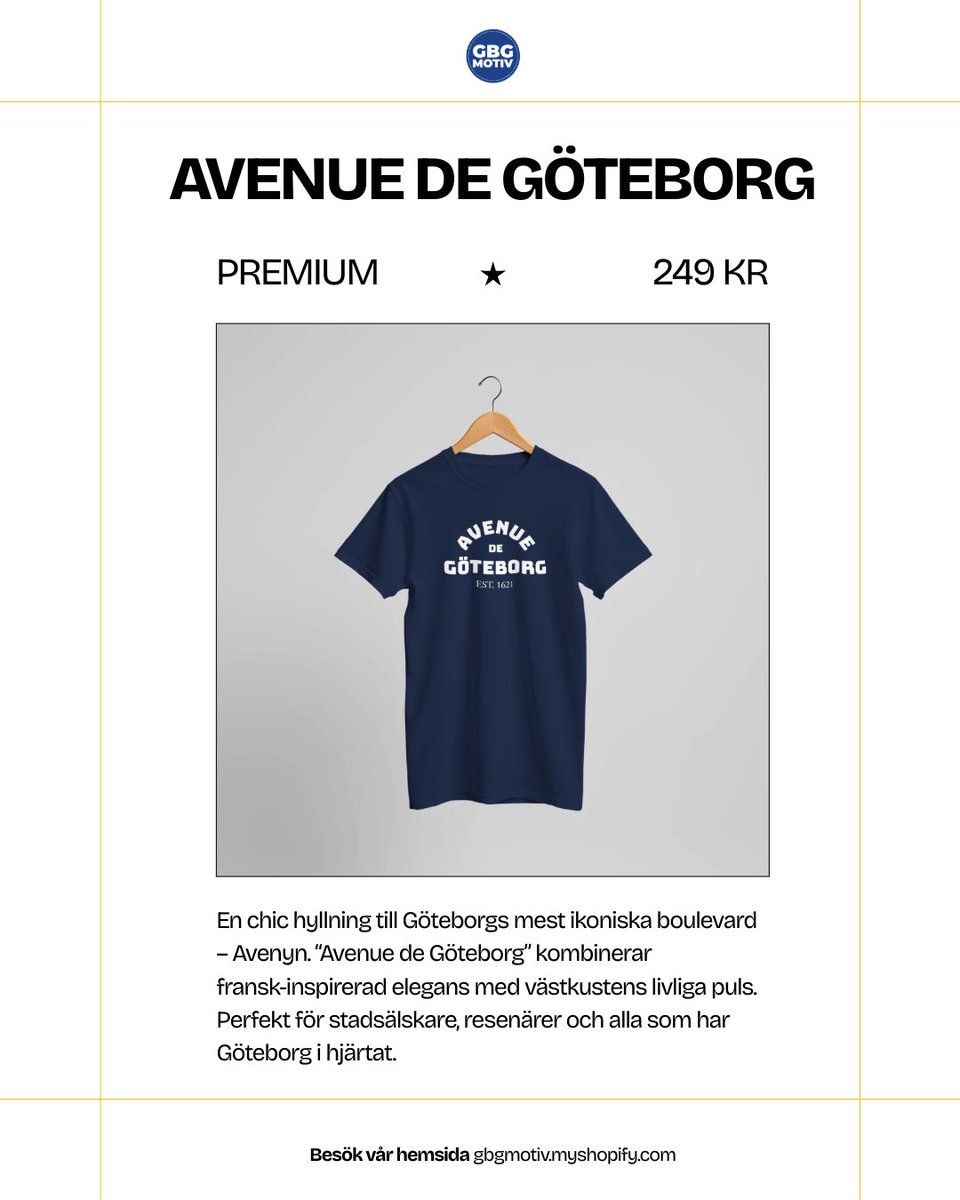 Nytt ute i shopen: gbgmotiv.myshopify.com/products/avenu… 
#göteborg
