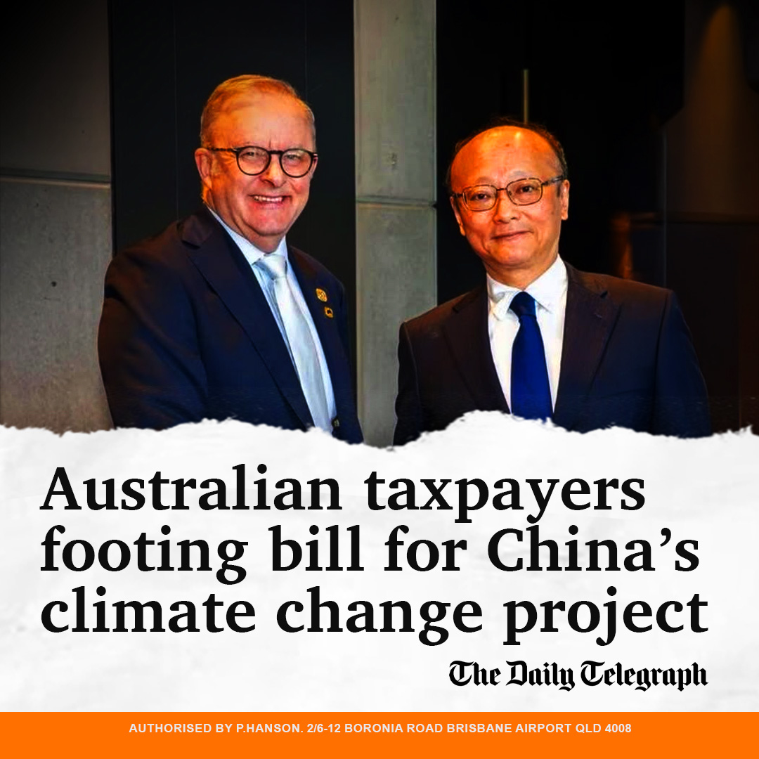 OneNationAus's tweet image. As if wasting billions on Australia’s renewables hoax wasn’t bad enough, Albo’s now racing off to China to give them our money for their own projects.
You couldn’t make it up. The man’s got no shame.