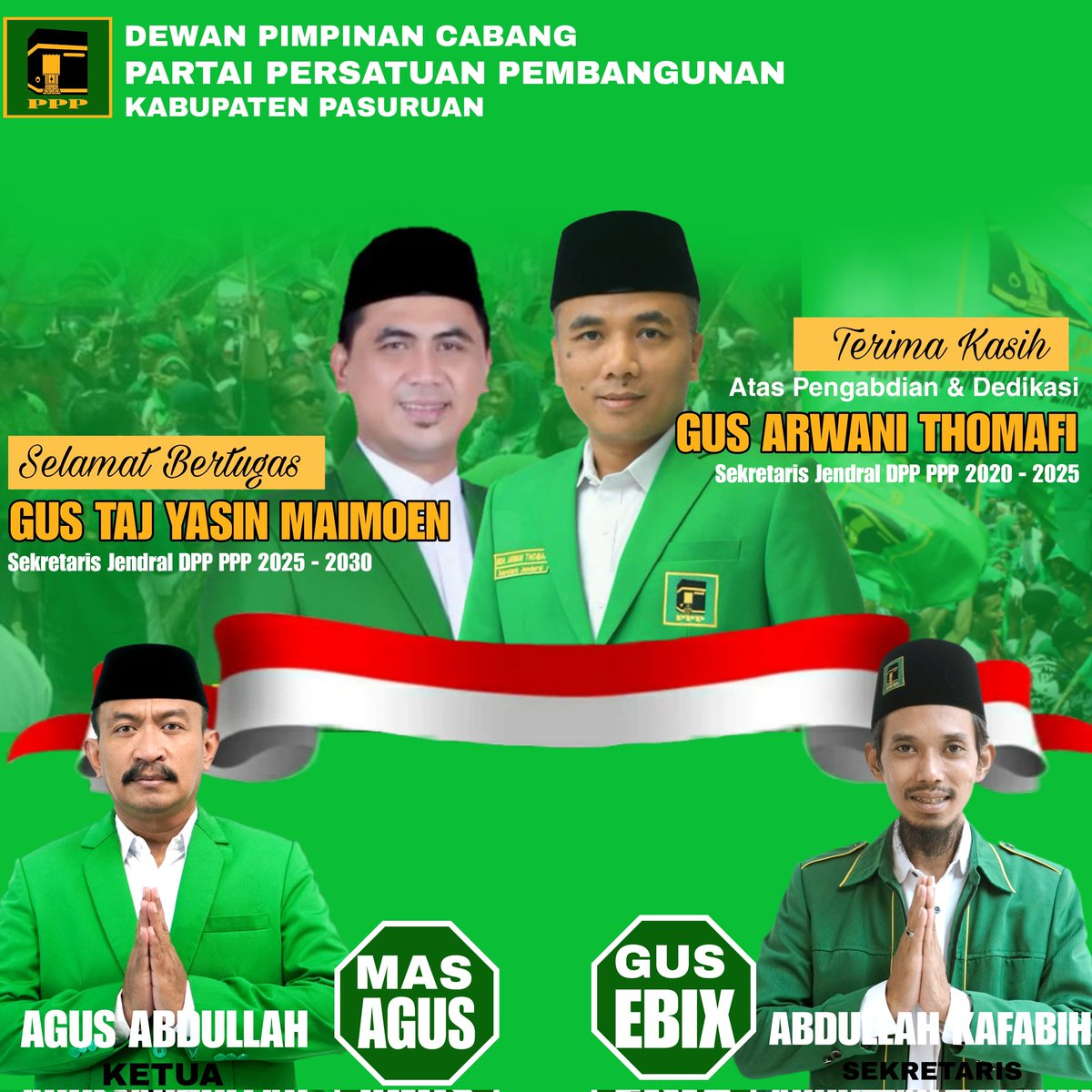 Ebixcakeppp's tweet photo. Transformasi PPP untuk Indonesia

PPP bangkit
PPP kembali ke senayan
PPP menang menang menang

Takbir... ALLAHUAKBAR https://t.co/2Cv4boWc9l