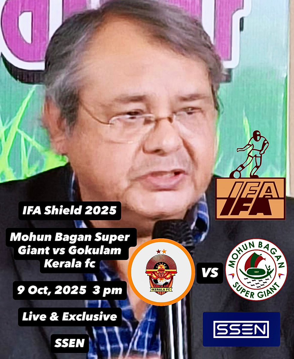 pbasum's tweet image. On the 🎤 for this crunch games. 3 pm. Live &amp;amp; Exclusive on SSEN app
@mohunbagansg @GokulamKeralaFC @ShrachiSports @BengalShrachi #SSEN #ifashield2025 #aiff @IndianFootball @IndSuperLeague #Mariners #malabarian