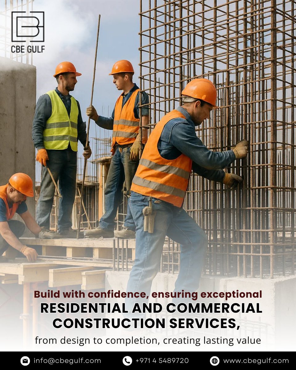 CBEGULF's tweet image. Build with confidence and ensure excellence with CBE Gulf!

Looking to start a new project? Let's bring your vision to life!

📞 +971 4 5489720
📧 info@cbegulf.com
🌐 cbegulf.com

#ConstructionServices #ResidentialConstruction #CommercialConstruction #BuildingSuccess
