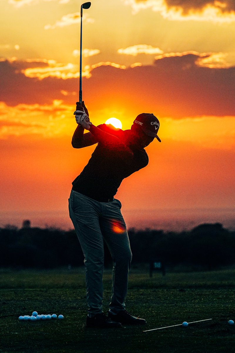 There's something special about the first day. The quiet intensity of a practice range at dawn, with a golfer and his thoughts. Here's Ronald Rugumayo, preparing for the battle ahead at the #LimpopoChampionship