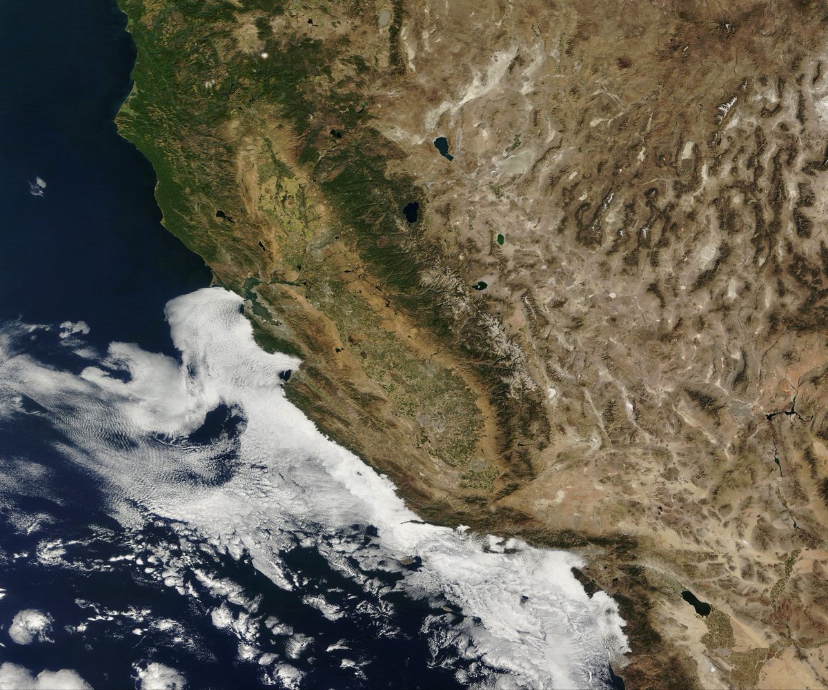 Incredible photo taken today of California from space showing remarkably clear skies statewide and yet another quiet fall for wildfire activity.