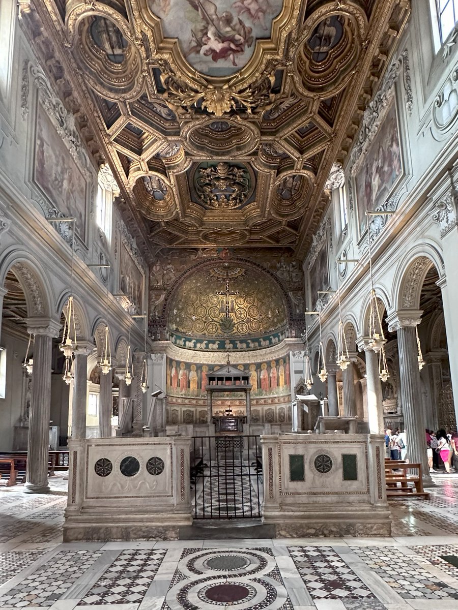 Architectolder's tweet image. Good night, I am glad you are here.  I wish we all could walk around at San Clemente Basilica in Rome.  It is more beautiful than I can tell you.