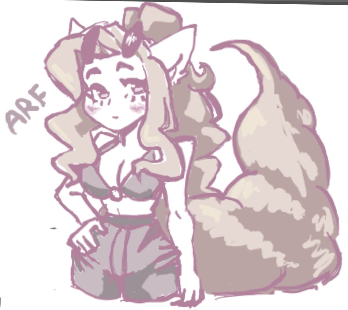Oatmeal_Goddess's tweet photo. Omgg Viviannnnn. I haven’t drawn in ages eep. Can really see the jank in the non pinky pic <3<3<3 #oc #ocart #flockmod #monstergirl https://t.co/h16ACUSYdy