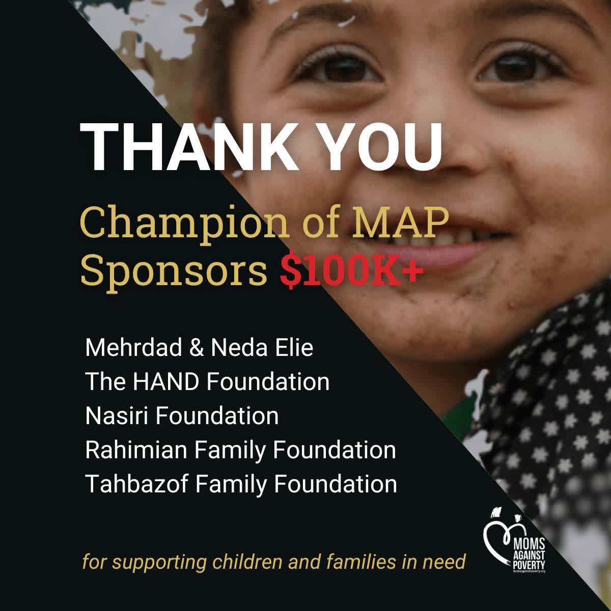 MAP4Change's tweet photo. Gratitude beyond words to our Champion of MAP Sponsors for their extraordinary generosity &amp; commitment.
Your contributions of $100K+ light the path of hope for countless children &amp; families in need.

#MomsAgainstPoverty #MAPGala2025 https://t.co/eWAsyVkVXY