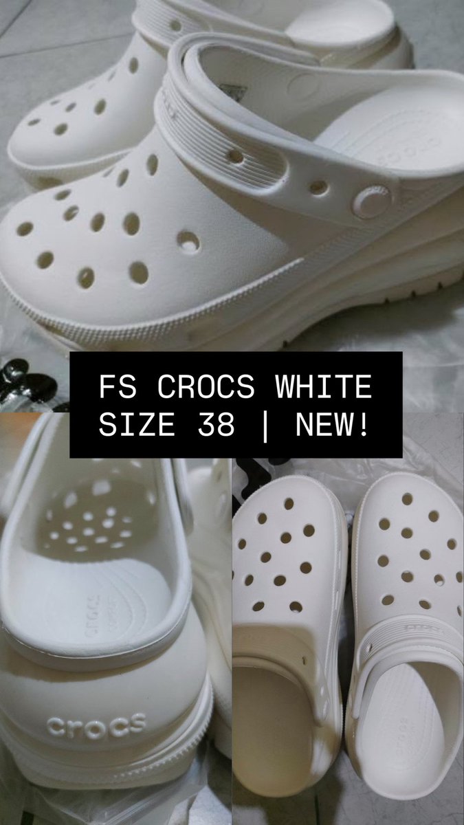 agmeratih's tweet photo. FS ALL NEW 

CROCS WHITE (minus dus) price 1.100mio

Nike Running shoes size 42 /8.5 price 249k (nego alus)

Heels comfort plus size 9 price 199K (nego sikit ya)

Monggoo #jualsepatu #nikerunning https://t.co/cIMqSvGlkR