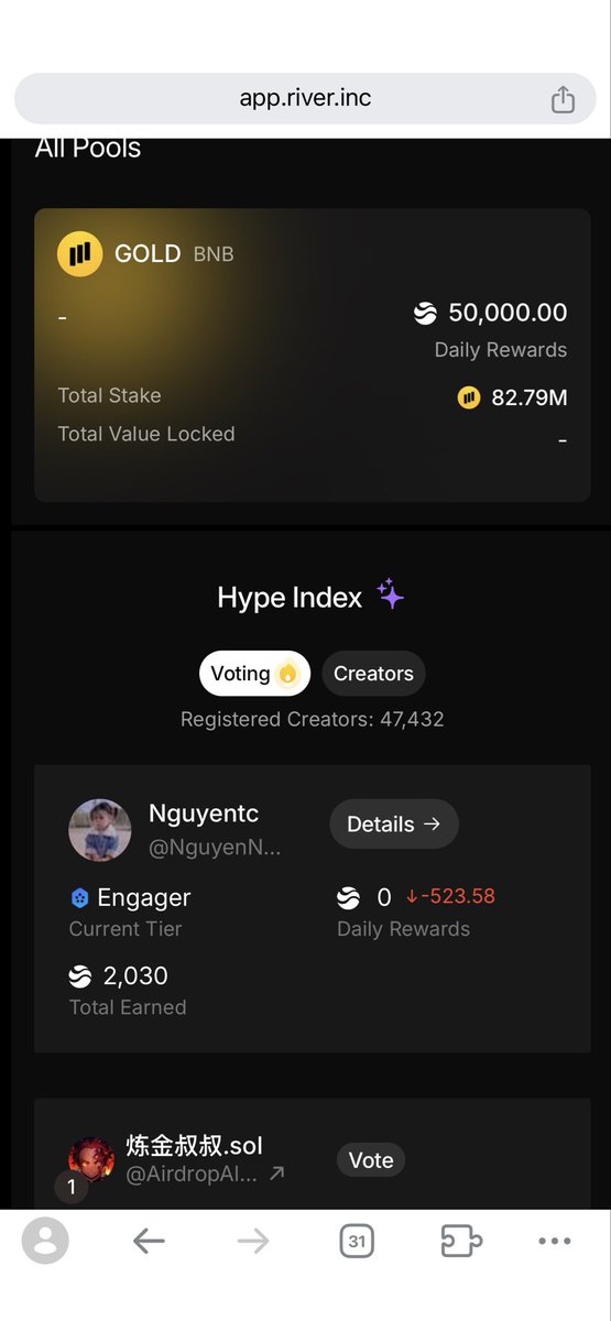 NguyenNetwork's tweet image. River4fun phù hợp cho &quot;social crypto&quot; user và DeFi farmer. Giá $RIVER có thể tăng 20-50% trong 3 tháng nếu Season 3 thành công. Cộng đồng Việt đang bùng nổ với các group như chia sẻ tips yapping.
 $RiverPts  @River4fun