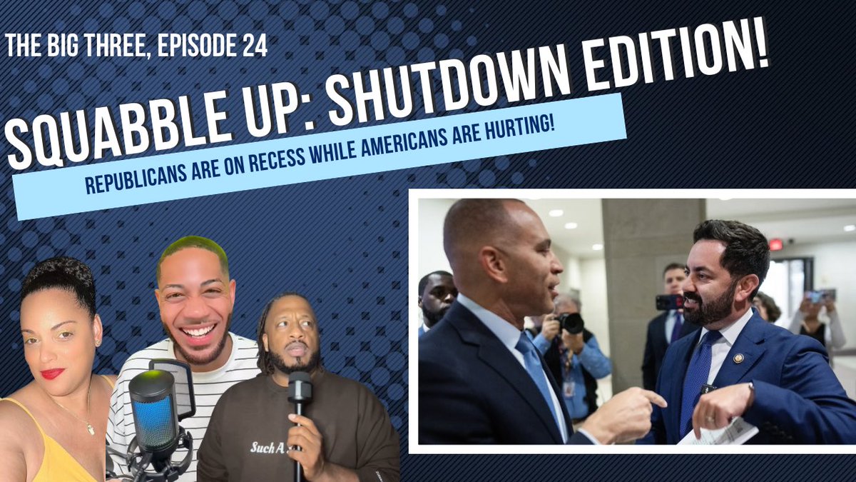 zackoryk's tweet image. This week on #TheBigThree we’re breaking down 👇🏾
💰 The ripple effect of the government shutdown
🔥 The chaos in Chicago &amp;amp; Portland
📚 Kamala Harris’ Atlanta book tour stop @tify330 @2RawTooReal 
🎥 Tune in &amp;amp; join the convo ➡️ youtube.com/live/lkK5los0I…