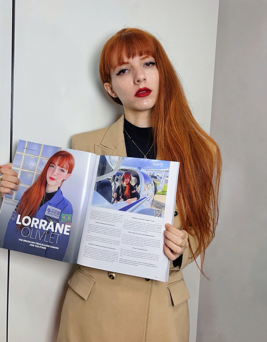 lolivlet's tweet photo. Da primeira vez que eu sai em uma revista física no EUA. Eu até hoje não acredito que contaram a minha história espacial em outro país 🥺❤️ Ficaria feliz de realizar o sonho #SERASpace https://t.co/y3dn8GHw9L